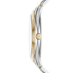 Michael Kors Runway Slim MK3479 Two-Tone Watch with Navy Blue Dial