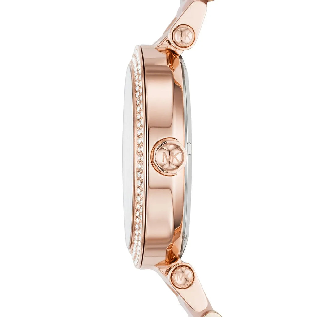Michael Kors Parker MK6176 Rose Gold Watch with Blush Pink Acetate Links
