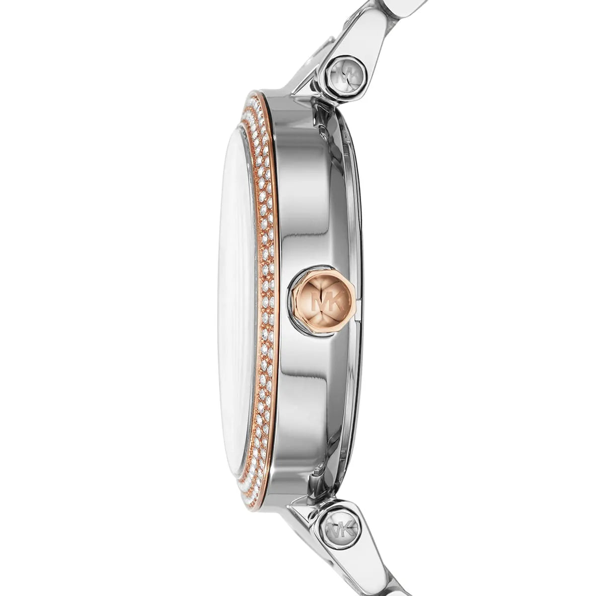 Michael Kors Parker MK6314 Two-Tone Watch with Rose Gold MK Logo Dial