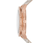 Michael Kors Runway MK6980 Rose Gold Watch with White MK Logo Strap