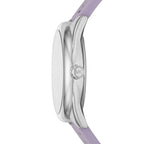 Michael Kors Janelle MK7143 Silver Watch with Purple Silicone Strap