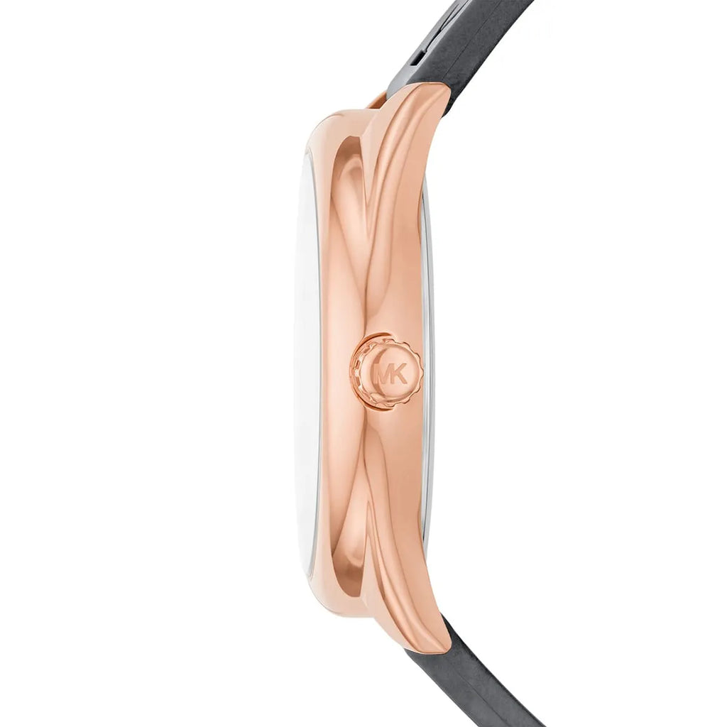 Michael Kors Janelle MK7314 Rose Gold Watch with Grey Silicone Strap