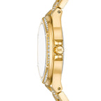 Michael Kors Lennox MK7361 Gold-Tone Watch with Pavé Crystal Bracelet