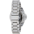 Michael Kors Runway MK6554 Silver Watch with Crystal Encrusted MK Logo Dial