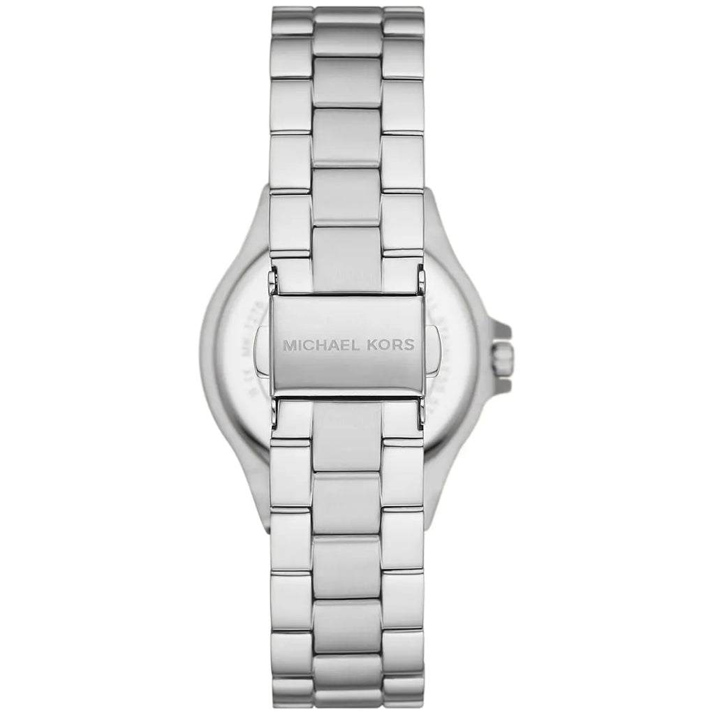 Michael Kors Lennox MK7280 Silver Watch with Crystal Bezel and Silver Dial