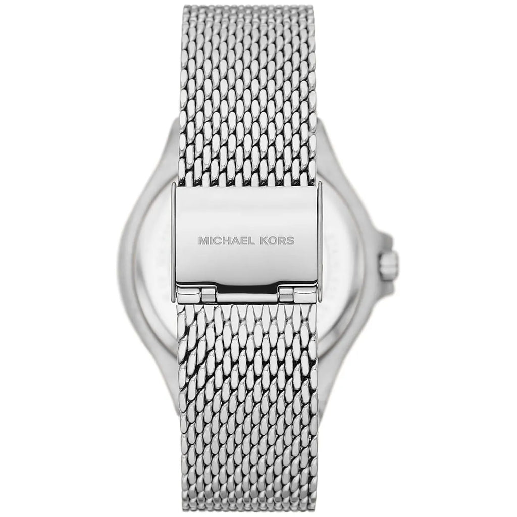 Michael Kors Lennox MK7337 Silver-Tone Watch with Mesh Bracelet and Crystal Bezel