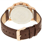 Tommy Hilfiger Evan 1710394 Rose Gold Case Cream Dial Brown Leather Men's Watch