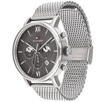 Tommy Hilfiger Evan 1710396 Silver Mesh Gunmetal Gray Dial Men's Watch