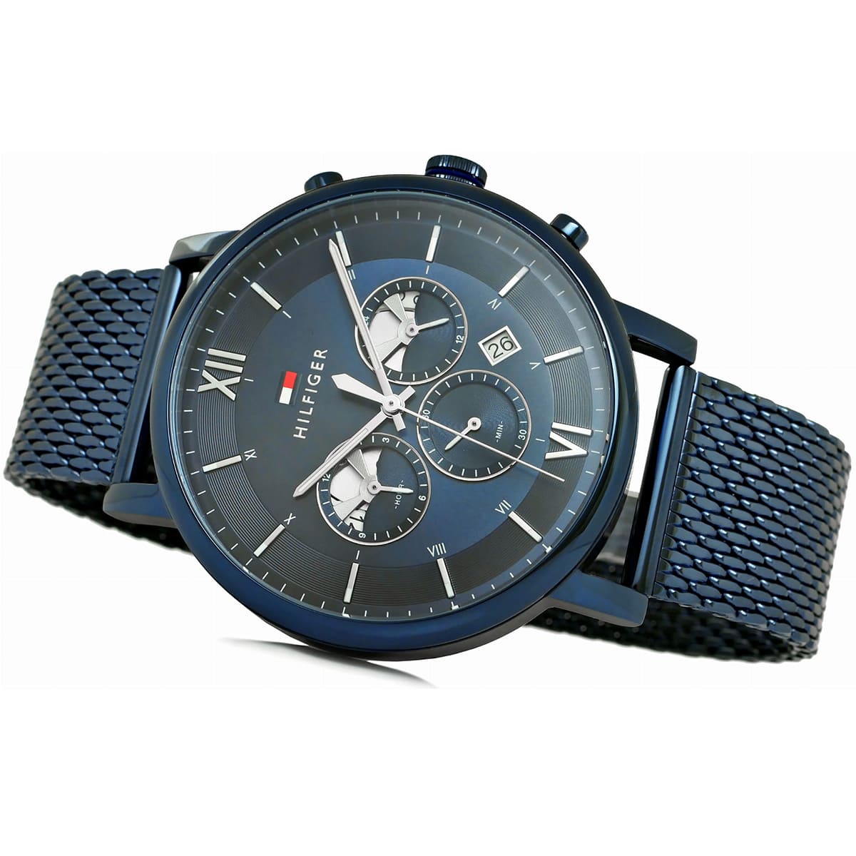 Tommy Hilfiger Evan 1710397 Full Navy Blue Mesh Chronograph Men's Watch