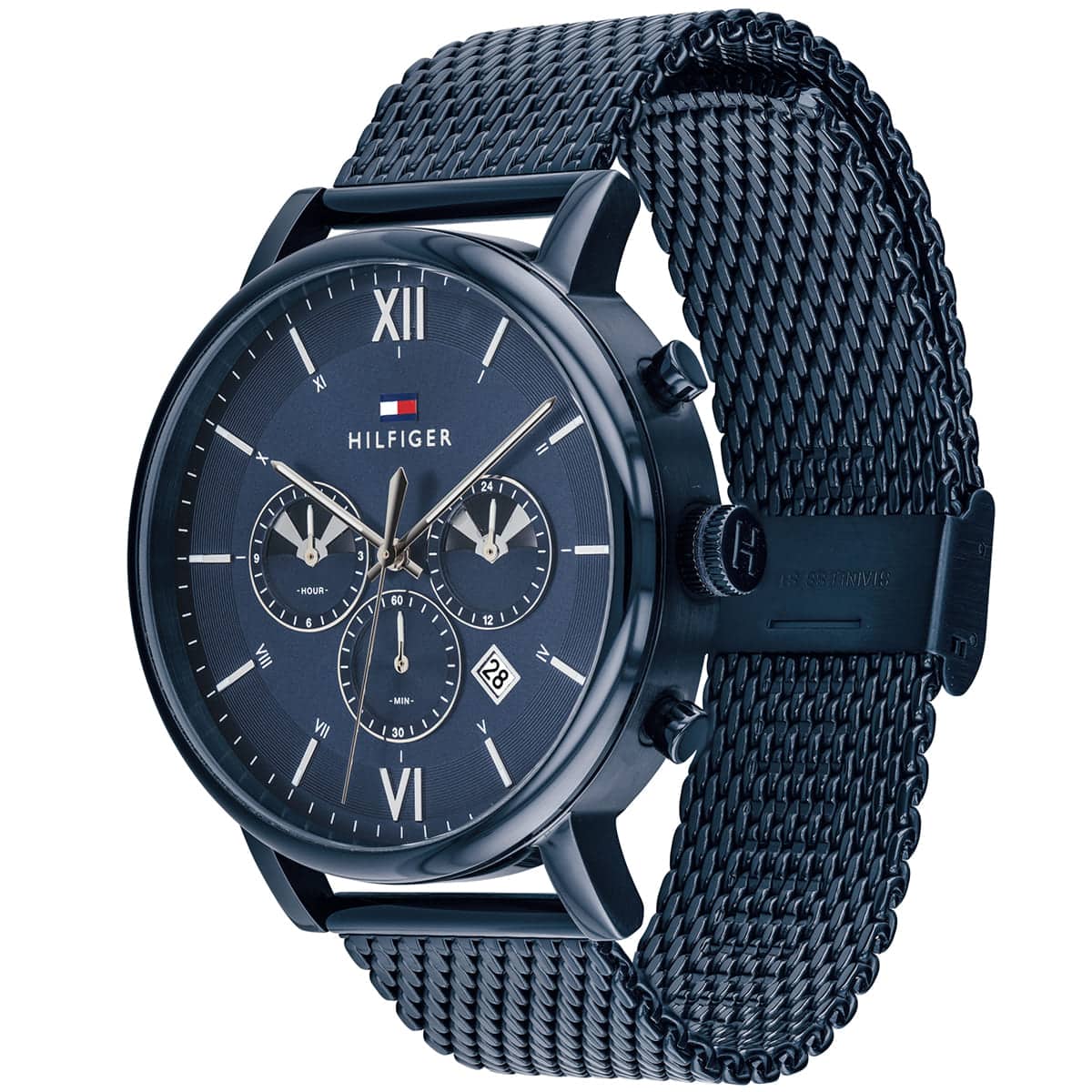 Tommy Hilfiger Evan 1710397 Full Navy Blue Mesh Chronograph Men's Watch