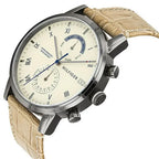 Tommy Hilfiger Kane 1710399 Gunmetal Case Beige Dial Beige Leather Men's Watch