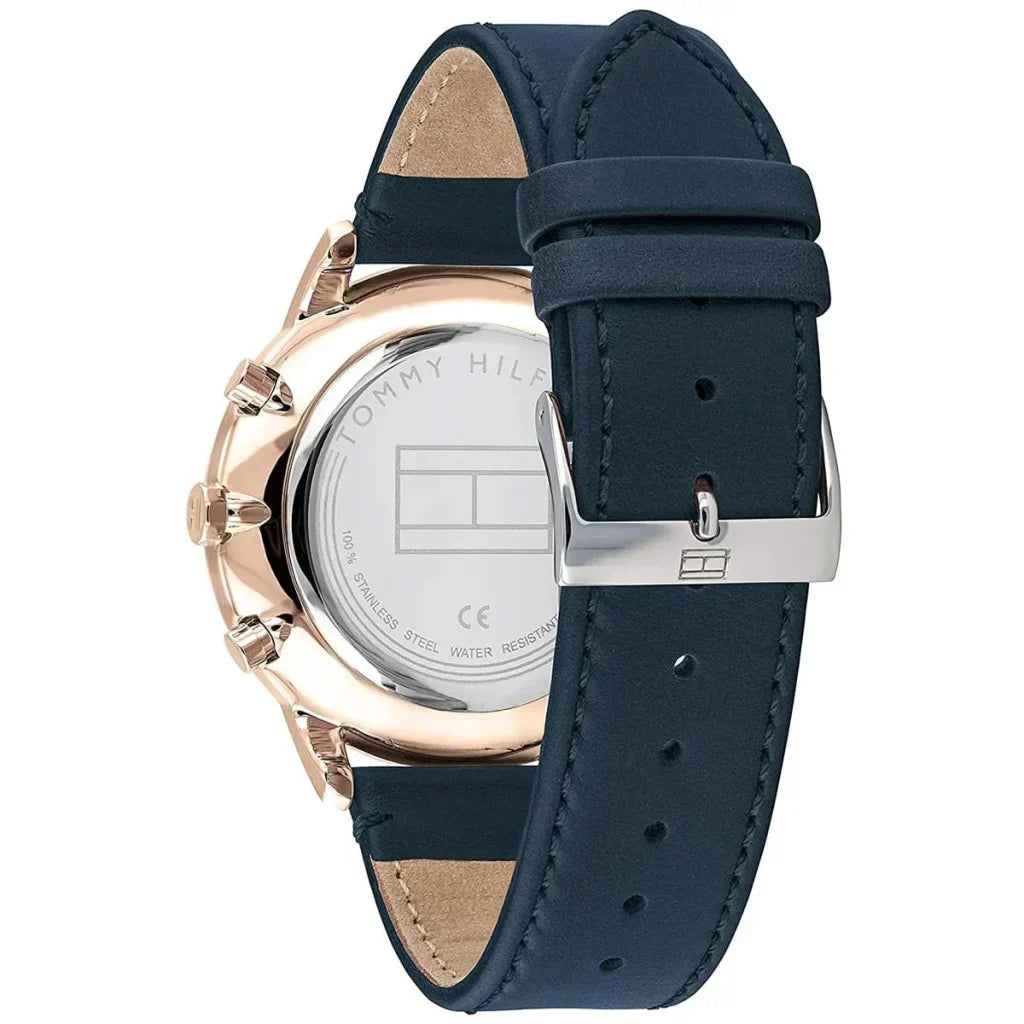Tommy Hilfiger Cooper 1710405 Multi-Function Blue Dial Men's Blue Leather Watch