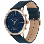 Tommy Hilfiger Cooper 1710405 Multi-Function Blue Dial Men's Blue Leather Watch