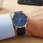 Tommy Hilfiger Cooper 1710405 Multi-Function Blue Dial Men's Blue Leather Watch
