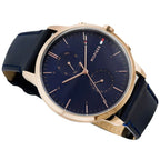Tommy Hilfiger Cooper 1710405 Multi-Function Blue Dial Men's Blue Leather Watch