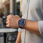 Tommy Hilfiger Cooper 1710405 Multi-Function Blue Dial Men's Blue Leather Watch
