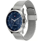 Tommy Hilfiger Sawyer 1710420 Silver Case Blue Dial Silver Mesh Men's Watch