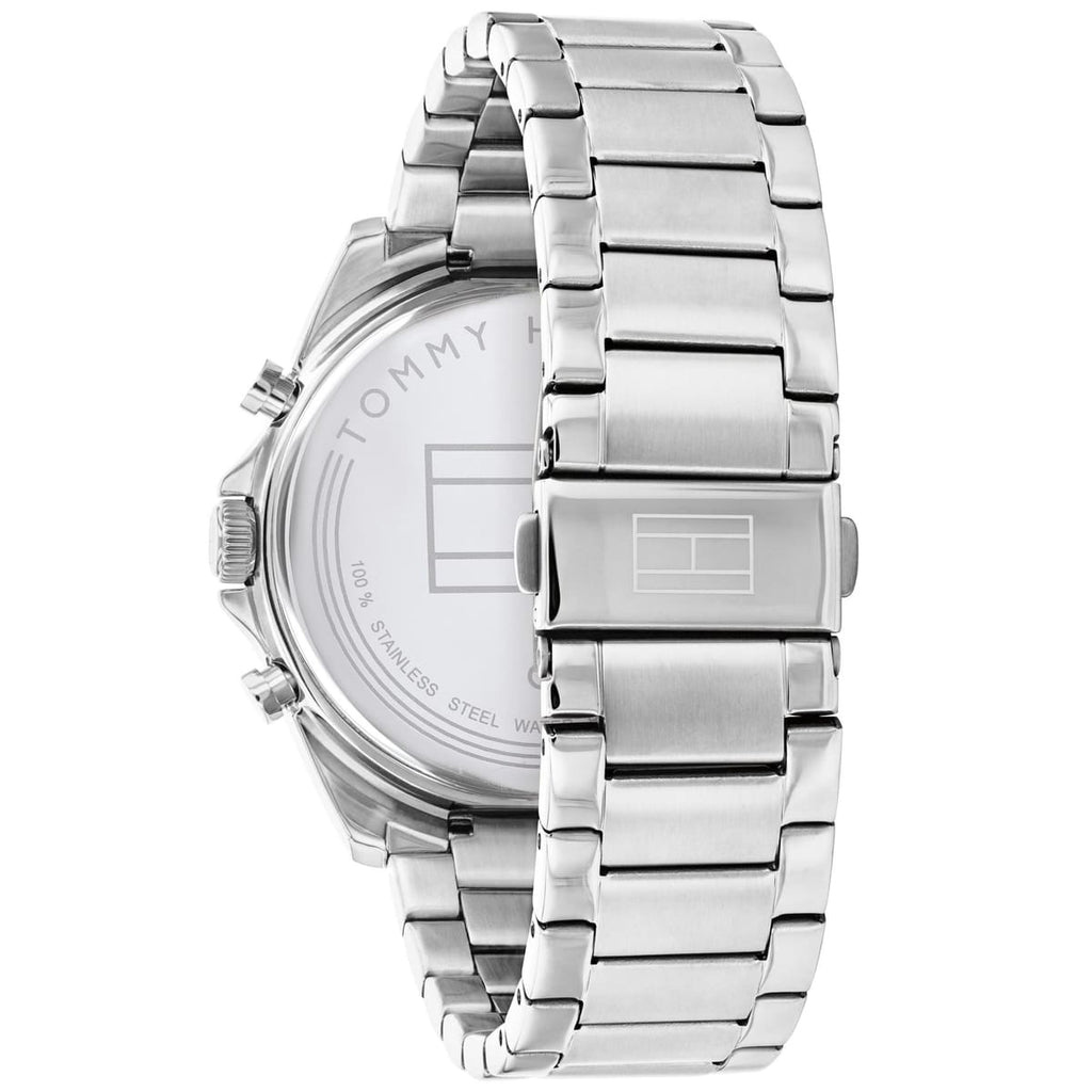 Tommy Hilfiger Baker 1710448 Silver Case Blue Dial Skeleton Detail Men's Watch