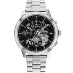 Tommy Hilfiger Henry 1710477 Men's Silver Steel Skeleton Dial Watch