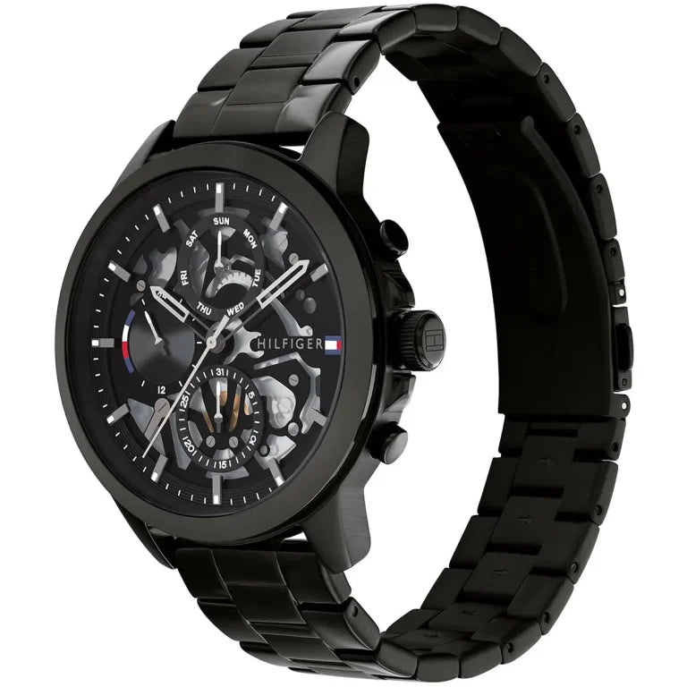Tommy Hilfiger Henry 1710478 Black Skeleton Dial Men's Watch