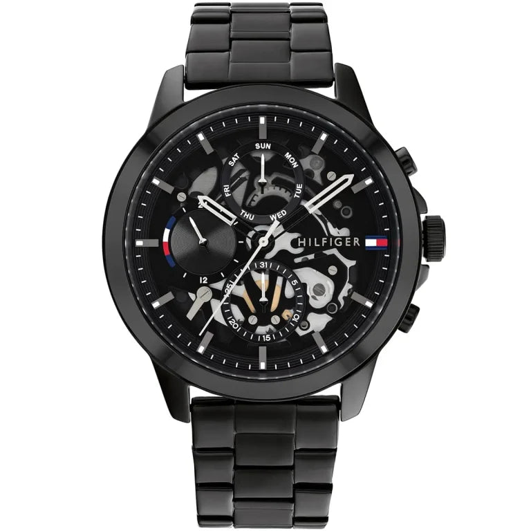 Tommy Hilfiger Henry 1710478 Black Skeleton Dial Men's Watch