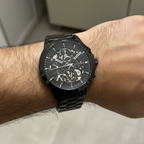 Tommy Hilfiger Henry 1710478 Black Skeleton Dial Men's Watch