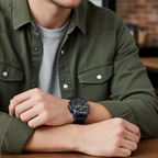 Tommy Hilfiger Luca 1710493 Men's Blue Steel Grey Dial Oversized Watch