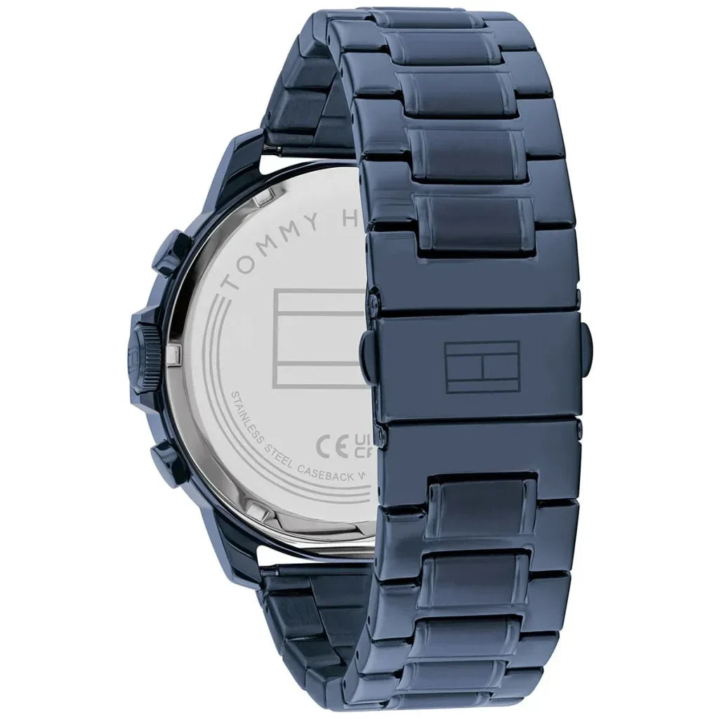 Tommy Hilfiger Luca 1710493 Men's Blue Steel Grey Dial Oversized Watch
