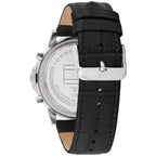 Tommy Hilfiger Stewart 1710605 Black Leather Strap Semi-Skeleton Men's Watch