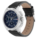 Tommy Hilfiger Larsen 1710619 Multi-Function Blue Dial Men's Black Leather Watch
