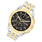 Tommy Hilfiger Walker 1710621 Multi-Function Black Dial Men's Two-Tone Watch