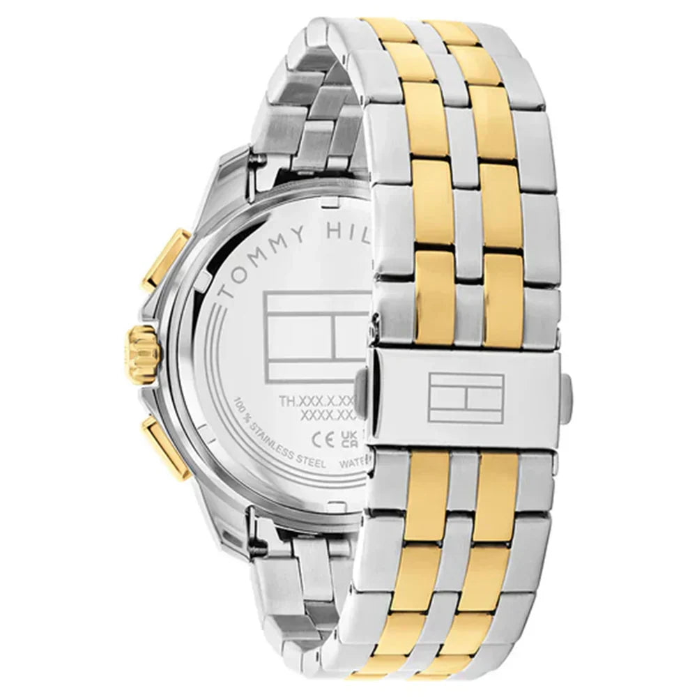 Tommy Hilfiger Walker 1710621 Multi-Function Black Dial Men's Two-Tone Watch