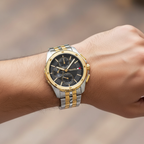Tommy Hilfiger Walker 1710621 Multi-Function Black Dial Men's Two-Tone Watch