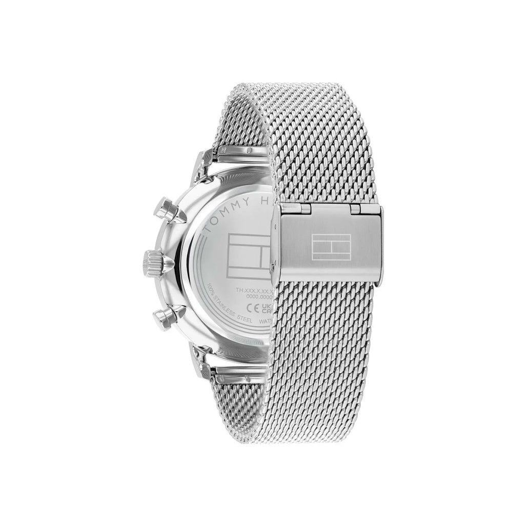Tommy Hilfiger Owen 1710708 Silver Mesh Skeleton Dial Men's Watch