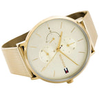 Tommy Hilfiger Jenna 1781943 Full Gold-Tone Mesh Champagne Dial Women's Watch