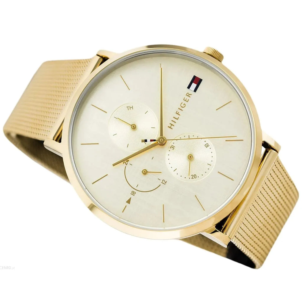 Tommy Hilfiger Jenna 1781943 Full Gold-Tone Mesh Champagne Dial Women's Watch