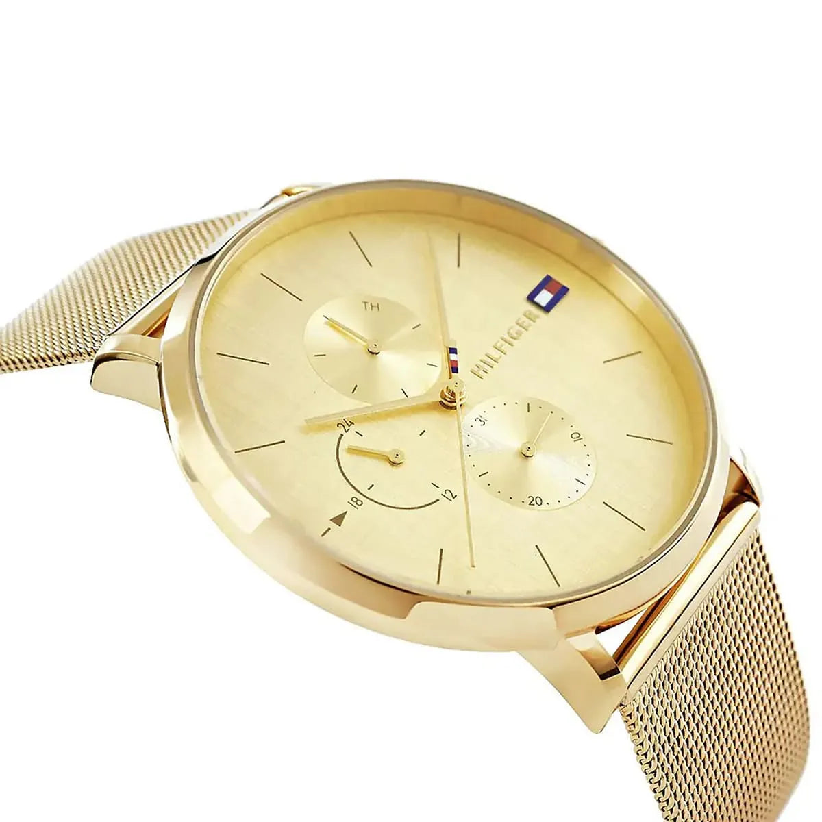 Tommy Hilfiger Jenna 1781943 Full Gold-Tone Mesh Champagne Dial Women's Watch