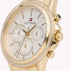 Tommy Hilfiger Ari 1781977 Gold-Tone Crystal Bezel Women's Watch