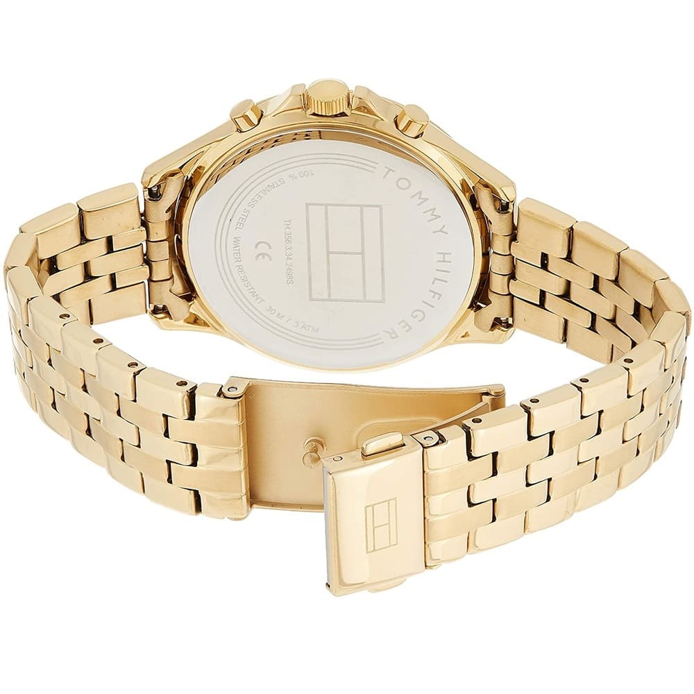 Tommy Hilfiger Ari 1781977 Gold-Tone Crystal Bezel Women's Watch