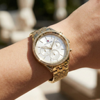 Tommy Hilfiger Ari 1781977 Gold-Tone Crystal Bezel Women's Watch