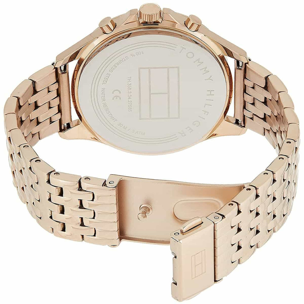 Tommy Hilfiger Ari 1781978 Rose Gold-Tone Crystal Bezel Women's Watch