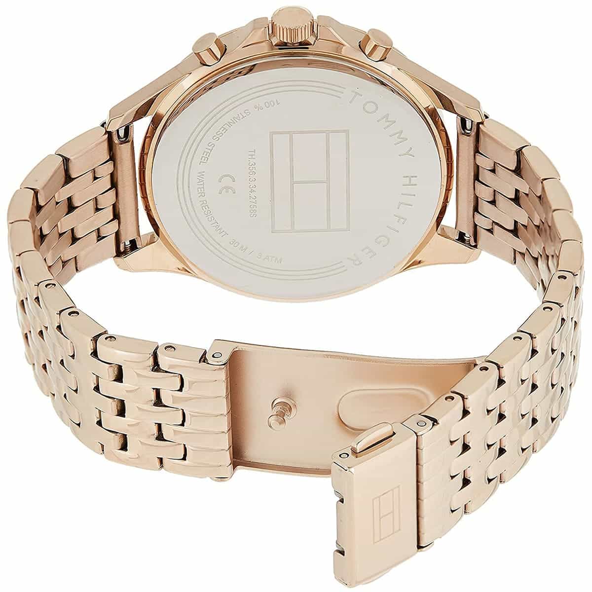 Tommy Hilfiger Ari 1781978 Rose Gold-Tone Crystal Bezel Women's Watch