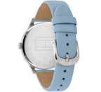 Tommy Hilfiger Brooke 1782023 Silver Case Light Blue Leather Strap Women's Watch