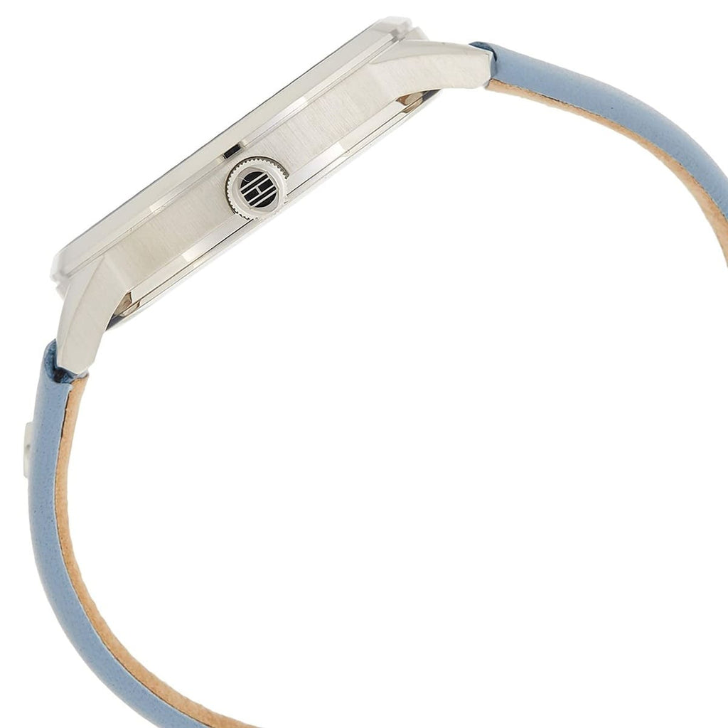 Tommy Hilfiger Brooke 1782023 Silver Case Light Blue Leather Strap Women's Watch