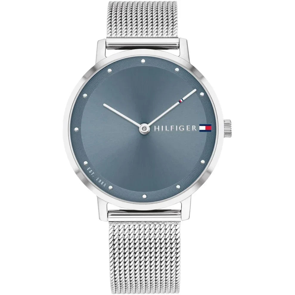 Tommy Hilfiger Pippa 1782149 Silver Case Navy Blue Dial Mesh Women's Watch