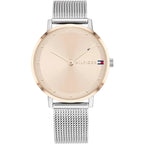 Tommy Hilfiger Pippa 1782151 Silver Case Rose Gold Dial Silver Mesh Women's Watch