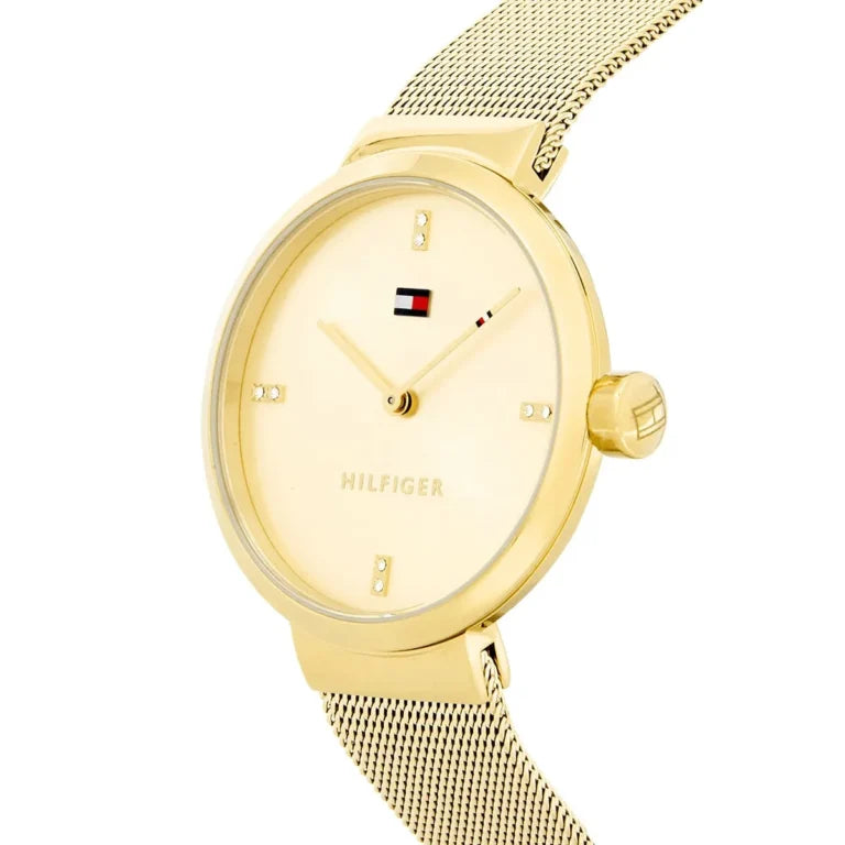 Tommy Hilfiger Liberty 1782217 Gold Case Gold Dial Mesh Women's Watch