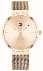 Tommy Hilfiger Liberty 1782218 Rose Gold Case Rose Gold Dial Mesh Women's Watch