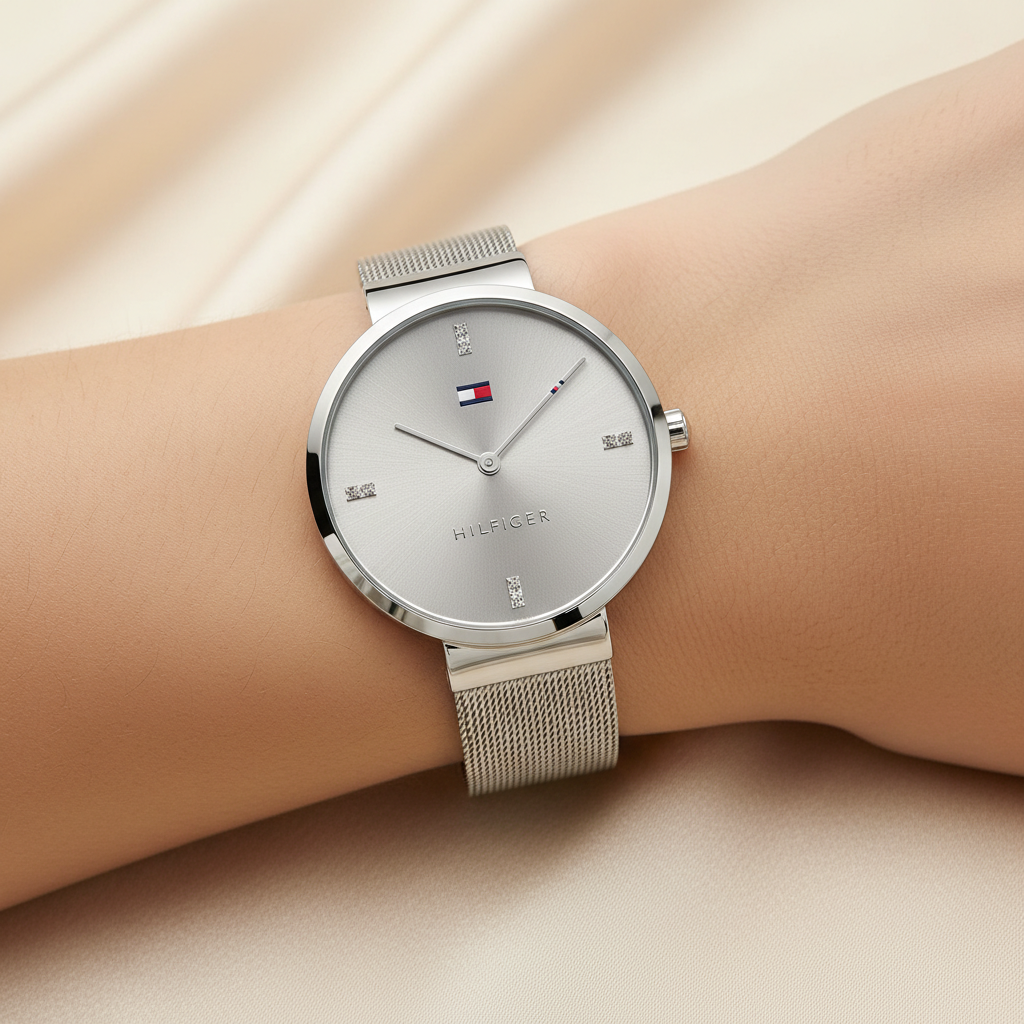 Tommy Hilfiger Liberty 1782220 Silver Case Silver Dial Mesh Women's Watch