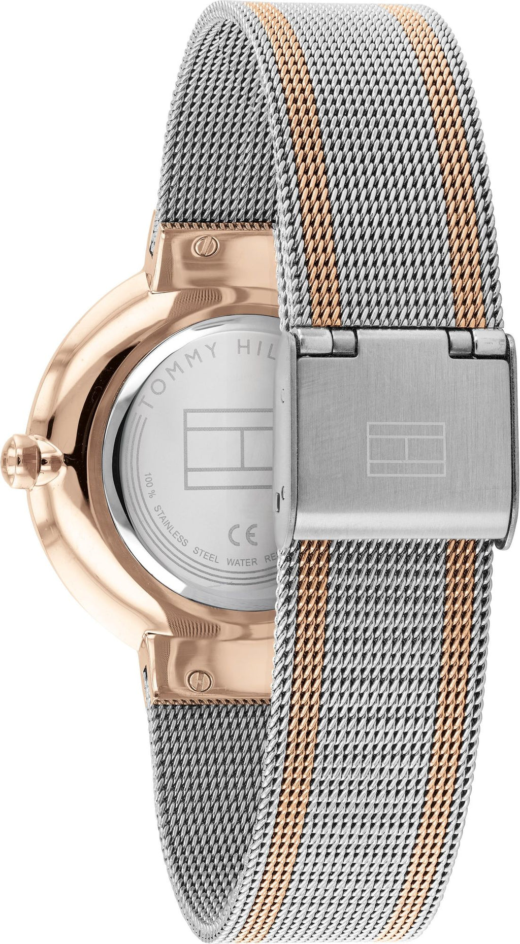 Tommy Hilfiger Liberty 1782221 Two-Tone Silver & Rose Gold Mesh Women's Watch